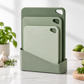 Sage Green Cutting Board Set with Storage Stand - main image