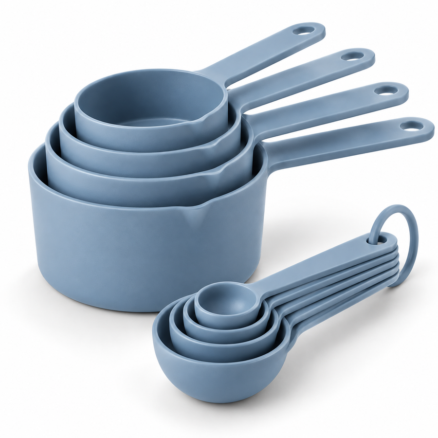 Dusty Blue Measuring Cups and Spoons Set