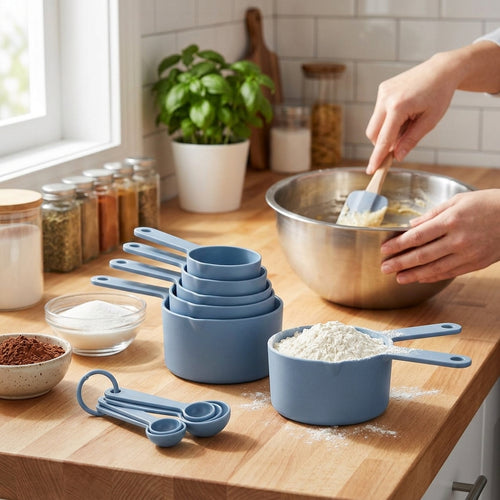 Dusty Blue Measuring Cups and Spoons Set