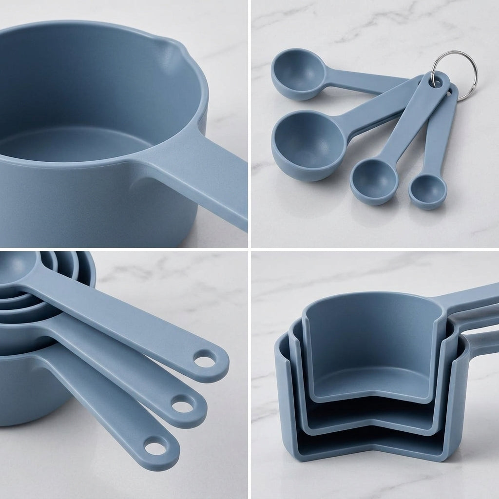 Dusty Blue Measuring Cups and Spoons Set