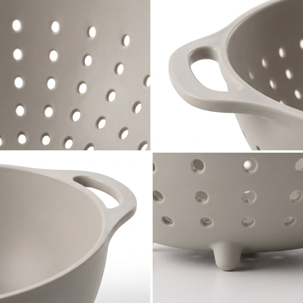 Warm Gray Colander and Mixing Bowl Set