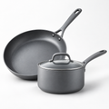 Graphite Gray Nonstick Frying Pan and Saucepan Set - main image