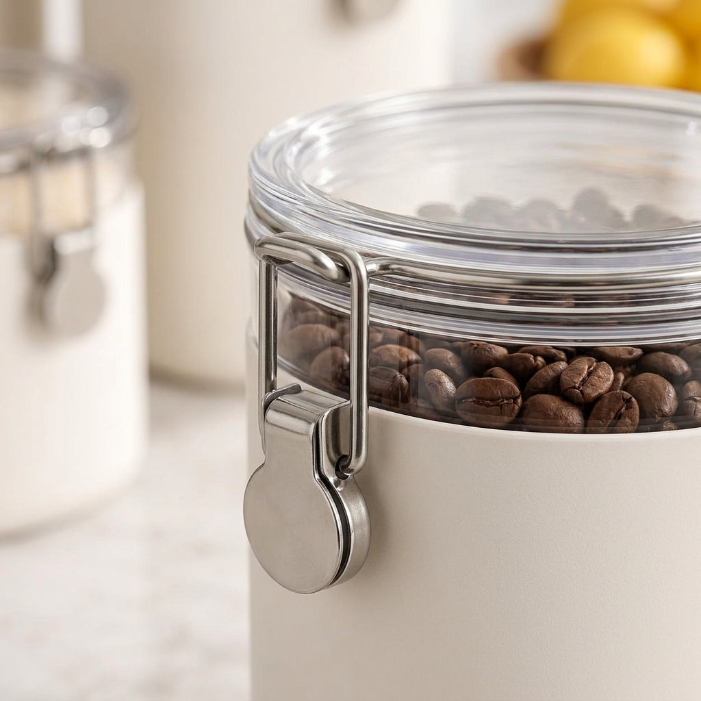 Ivory Airtight Food Storage Canister Set
